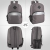 image:imageTrail maker Bulk Kids Reflective Backpack Wholesale 24 Pack Backpacks with Side Pockets Padded 10 Colors PackGrey