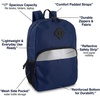 image:imageTrail maker Bulk Kids Reflective Backpack Wholesale 24 Pack Backpacks with Side Pockets Padded 10 Colors PackNavy