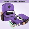 image:imageTrail maker Bulk Kids Reflective Backpack Wholesale 24 Pack Backpacks with Side Pockets Padded 10 Colors PackPurple