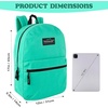 image:imageTrail maker Classic 17 inch Backpacks with Adjustable Padded Straps  School Backpacks for Girls Boys GreenAqua