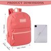 image:imageTrail maker Classic 17 inch Backpacks with Adjustable Padded Straps  School Backpacks for Girls Boys GreenCoral