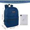image:imageTrail maker Classic 17 inch Backpacks with Adjustable Padded Straps  School Backpacks for Girls Boys GreenNavy