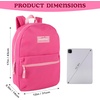 image:imageTrail maker Classic 17 inch Backpacks with Adjustable Padded Straps  School Backpacks for Girls Boys GreenPink