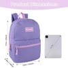 image:imageTrail maker Classic 17 inch Backpacks with Adjustable Padded Straps  School Backpacks for Girls Boys GreenPurple
