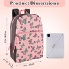 image:imageTrail maker Fun School Backpack for Elementary Middle School Girls and Boys  17 Inch Printed Backpacks for School Kids Travel Pretty Pink FlowersBig Bold Butterflies