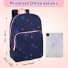 image:imageTrail maker Fun School Backpack for Elementary Middle School Girls and Boys  17 Inch Printed Backpacks for School Kids Travel Pretty Pink FlowersTwilight Twirls