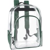 image:imageHeavy Duty Clear See Through Backpack  Transparent Clear Backpack Bags Stadium Approved for Women Men School TravelGreen