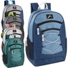 image:imageTrail maker 18 Inch Bulk Backpacks with Bungee Cord Padded Adjustable Straps 24 Pack of Wholesale Backpacks in Bulk for Kids Adults Boys Color AssortmentBoys Color Assortment