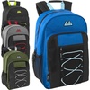image:imageTrail maker 24 Pack 18 Inch Heavy Duty Bulk Dual Compartment Bungee Backpacks for College Homeless Women Men Light Colors PackDark Colors Pack