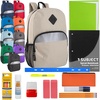 image:imageTrail maker 24 Pack Bulk Backpacks with School Supplies Reflective Stripe Side Water Bottle Pockets Padded Straps