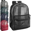 image:imageTrail maker 24 Pack Mesh Backpack Heavy Duty Bulk Wholesale for School Kids Adults Swimmers Assorted Colors PackAssorted Colors Pack