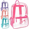 image:imageTrail maker Bulk Clear Backpacks Wholesale for School 24 Pack Clear Backpacks for Boys Girls School Stadium Travel Assorted Colors PackAssorted Colors Girls Pack