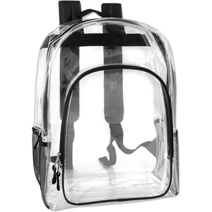 image:imageHeavy Duty Clear See Through Backpack  Transparent Clear Backpack Bags Stadium Approved for Women Men School TravelBlack