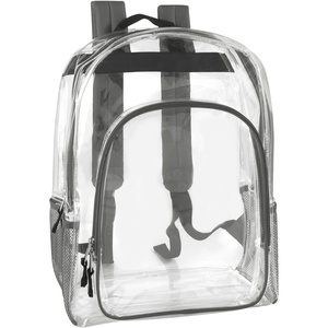 image:imageHeavy Duty Clear See Through Backpack  Transparent Clear Backpack Bags Stadium Approved for Women Men School TravelGrey