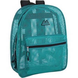 image:imageSummit Ridge Mesh Backpacks for Kids Adults School Beach and Travel Colorful Transparent Mesh Backpacks with Padded StrapsAqua