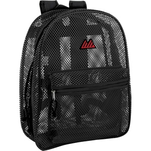 image:imageSummit Ridge Mesh Backpacks for Kids Adults School Beach and Travel Colorful Transparent Mesh Backpacks with Padded StrapsBlack