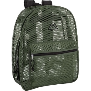 image:imageSummit Ridge Mesh Backpacks for Kids Adults School Beach and Travel Colorful Transparent Mesh Backpacks with Padded StrapsGreen