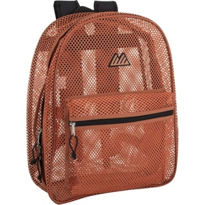 image:imageSummit Ridge Mesh Backpacks for Kids Adults School Beach and Travel Colorful Transparent Mesh Backpacks with Padded StrapsPeach