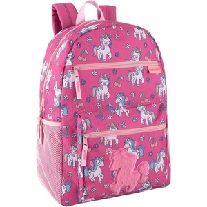image:imageTrail maker 17 Kids Character School Backpacks Plush for Girls with Side Pockets Padded StrapsPlush Cherry Unicorns