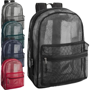 image:imageTrail maker 24 Pack Mesh Backpack Heavy Duty Bulk Wholesale for School Kids Adults Swimmers Assorted Colors PackAssorted Colors Pack