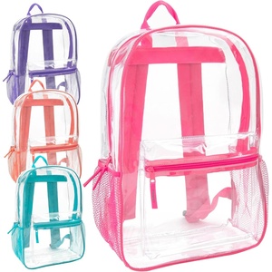 image:imageTrail maker Bulk Clear Backpacks Wholesale for School 24 Pack Clear Backpacks for Boys Girls School Stadium Travel Assorted Colors PackAssorted Colors Girls Pack