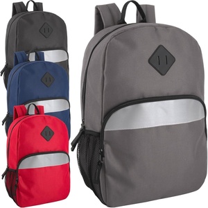 image:imageTrail maker Bulk Kids Reflective Backpack Wholesale 24 Pack Backpacks with Side Pockets Padded 10 Colors Pack4 Colors Pack