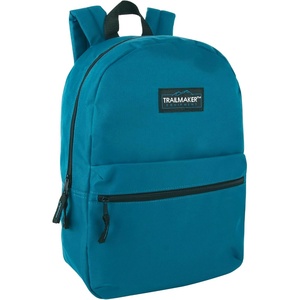 image:imageTrail maker Classic 17 inch Backpacks with Adjustable Padded Straps  School Backpacks for Girls Boys GreenBlue