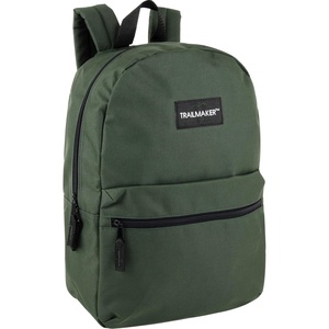image:imageTrail maker Classic 17 inch Backpacks with Adjustable Padded Straps  School Backpacks for Girls Boys GreenGreen
