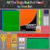 image:image12 Pack of 30 Piece Sets Bulk School Supplies Kits for Girls Boys Back to School Supplies Box Bundle Pack for Kids Kindergarten Elementary Includes Notebook Folders Pens Pencils and More