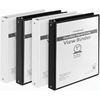 image:imageTrail Maker 1 inch Binders 50 Pack 3 Ring Hardcover Binders in Bulk with Clear View Cover Pockets for Classroom Office Portfolios  Bulk School Teacher Office Supplies White Only PackBlack  White Mix Pack