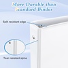 image:imageTrail Maker 1 inch Binders 50 Pack 3 Ring Hardcover Binders in Bulk with Clear View Cover Pockets for Classroom Office Portfolios  Bulk School Teacher Office Supplies White Only PackWhite Only Pack