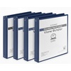 image:imageTrail Maker 1 inch Binders 50 Pack 3 Ring Hardcover Binders in Bulk with Clear View Cover Pockets for Classroom Office Portfolios  Bulk School Teacher Office Supplies White Only PackBlue Only Pack