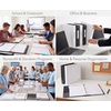image:imageTrail Maker 1 inch Binders 50 Pack 3 Ring Hardcover Binders in Bulk with Clear View Cover Pockets for Classroom Office Portfolios  Bulk School Teacher Office Supplies White Only PackBlack  White Mix Pack