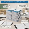 image:imageTrail Maker 50 Pack Bulk Filler Paper College Ruled 8 x 1012 Inch College Ruled Paper 3 Hole Punch Loose Leaf Notebook Paper for 3 Ring Binders 5000 sheets totalCollege Ruled