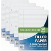image:imageTrail Maker 50 Pack Bulk Filler Paper College Ruled 8 x 1012 Inch College Ruled Paper 3 Hole Punch Loose Leaf Notebook Paper for 3 Ring Binders 5000 sheets totalCollege Ruled