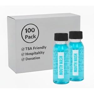 image:image100 Bottles 1 oz Mouth Wash for Dental Hygiene Oral Care Cavity Prevention Hospitality Hotel Charity Donation Drives 1 Ounce1 Fl Oz Pack of 100