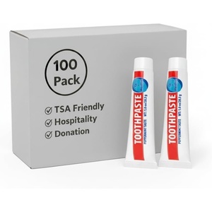image:image100 Pack 60 oz Peppermint Travel Size Toothpaste  Hospitality Hotel Travel Donation Homeless Charity 100 Tubes 60 Ounce Each10 Ounce 100 Pack