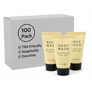 image:imageTrail maker 100 Pack 1 Oz Body Wash  Hospitality Hotel Travel Homeless Shelter Donation Charity Drive Disaster Relief Supplies  100 BottlesMens Scented