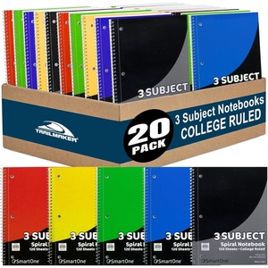 image:imageTrail maker 20 Bulk 3 Subject Notebooks College Ruled  3 Subject Spiral Notebooks for Kids School Students 240 Pages for Note Taking and Journaling  Bulk School Office Supplies Pack