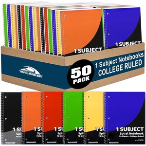 image:imageTrail maker Bulk Notebooks 50 Pack One Subject Notebooks College Ruled 140 Pages 70 SheetsSpiral Bulk Notebooks for Kids School Supplies Journaling Note Taking Students and Work50 Pack