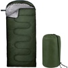 image:image10 Pack Sleeping Bags for Adults Cold Weather Bulk for Homeless People 4 Seasons Warm or Cold Lightweight Indoor Outdoor Backpacking CampingSolid Green Hooded