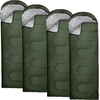 image:image10 Pack Sleeping Bags for Adults Cold Weather Bulk for Homeless People 4 Seasons Warm or Cold Lightweight Indoor Outdoor Backpacking CampingSolid Green Hooded