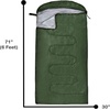 image:image10 Pack Sleeping Bags for Adults Cold Weather Bulk for Homeless People 4 Seasons Warm or Cold Lightweight Indoor Outdoor Backpacking CampingSolid Green Hooded