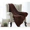 image:image50x60 Throw Blankets Ultra Soft Hypoallergenic Fleece Fall Throw Blanket for Livingroom Couch Chair Bed BlackChestnut Brown