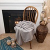 image:image50x60 Throw Blankets Ultra Soft Hypoallergenic Fleece Fall Throw Blanket for Livingroom Couch Chair Bed BlackHeather Grey