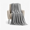 image:image50x60 Throw Blankets Ultra Soft Hypoallergenic Fleece Fall Throw Blanket for Livingroom Couch Chair Bed BlackHeather Grey