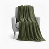 image:image50x60 Throw Blankets Ultra Soft Hypoallergenic Fleece Fall Throw Blanket for Livingroom Couch Chair Bed BlackHunter Green