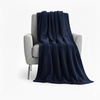 image:image50x60 Throw Blankets Ultra Soft Hypoallergenic Fleece Fall Throw Blanket for Livingroom Couch Chair Bed BlackNavy Blue