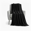 image:image50x60 Throw Blankets Ultra Soft Hypoallergenic Fleece Fall Throw Blanket for Livingroom Couch Chair Bed BlackSolid Black