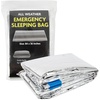 image:imageMylar Emergency Thermal Blanket Sleeping Bag for Survival 2 Pack Thick Reusable Mylar Space Blankets Bulk 84L x 36W Emergency Foil Blankets for Camping Warmth Runners Spa First Responders2